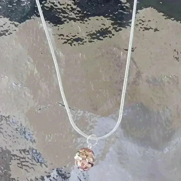 Necklace with Handmade Rhinestone Charm - Picture 2 of 3